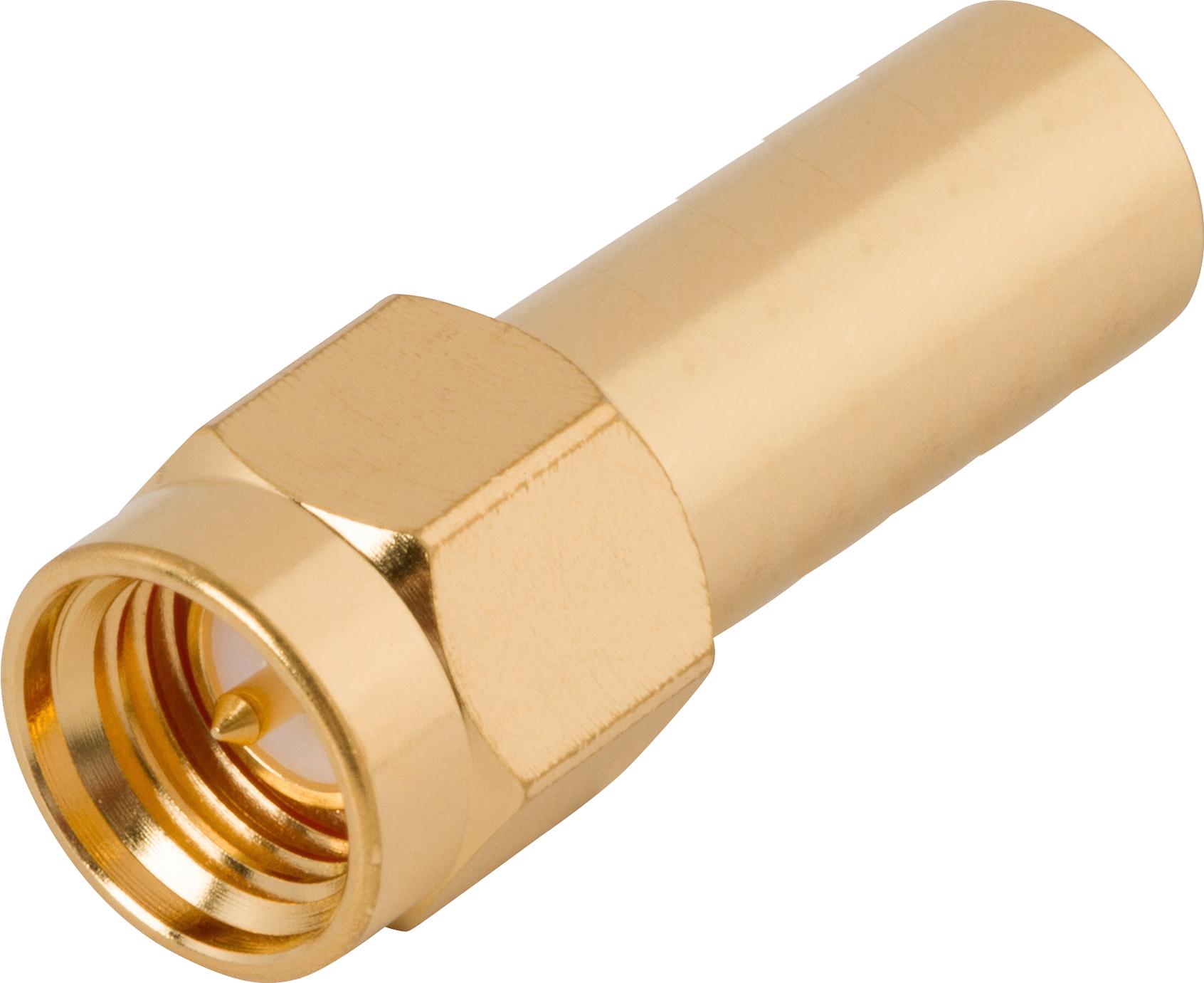 Amphenol SV Microwave-2900-6001 RF-Steckverbinder Conn SMA 0Hz to 12.4GHz 50Ohm Crimp ST Cable Mount PL Gold Over Nickel Tray