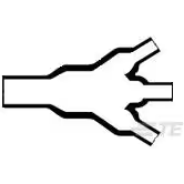 TE Connectivity-462A011-3-0 Wärmeschrumpfende Produkte Heat Shrink Transition Y Style Semi-Rigid Modified Polyolefin Black
