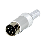 Conn Circular DIN PIN 4 POS ST Cable Mount 4 Terminal 1 Port
