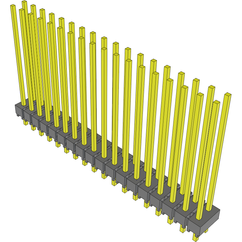 Samtec-MTSW-118-12-L-D-840 Steckverbinderleisten und Leiterplattenbuchsen Conn Unshrouded Header HDR 36 POS 2.54mm Solder ST Thru-Hole Bulk
