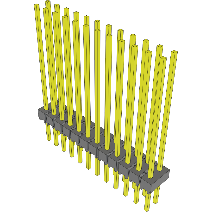 Samtec-MTSW-112-13-T-D-900 Steckverbinderleisten und Leiterplattenbuchsen Conn Unshrouded Header HDR 24 POS 2.54mm Solder ST Top Entry Thru-Hole Bulk