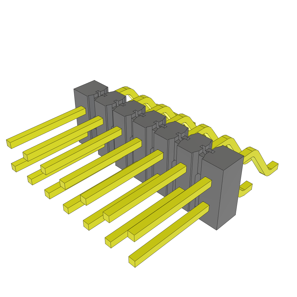Samtec-TSM-107-02-T-DH Steckverbinderleisten und Leiterplattenbuchsen Conn Unshrouded Header HDR 14 POS 2.54mm Solder RA Side Entry SMD Tube