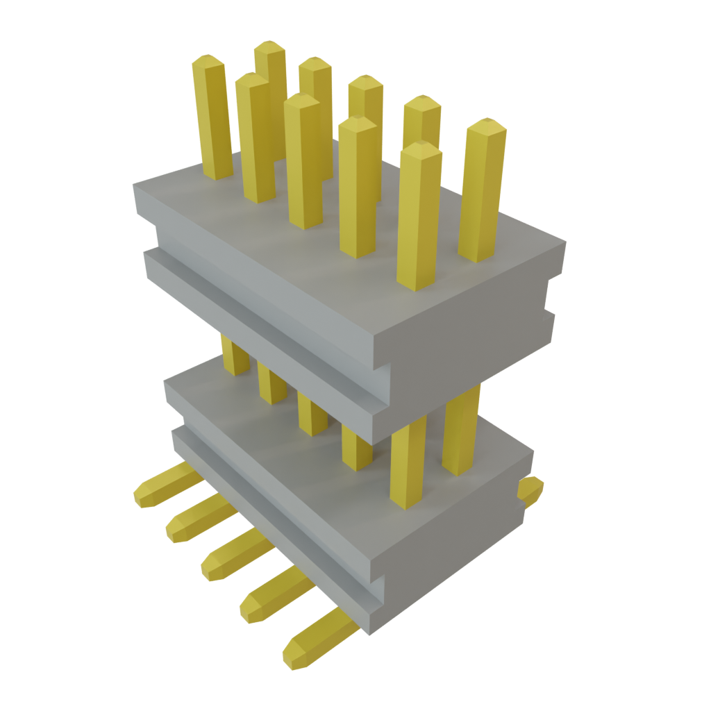 Samtec-MW-05-03-G-D-204-065 Steckverbinderleisten und Leiterplattenbuchsen Conn Board Stacker HDR 10 POS 1mm Solder ST Top Entry SMD FLEX STACK Tube