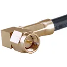 HUBER+SUHNER-16_SMA-50-1-1/111_NE RF-Steckverbinder Conn SMA 0Hz to 18GHz 50Ohm Crimp RA Cable Mount PL Gold Over Nickel Single