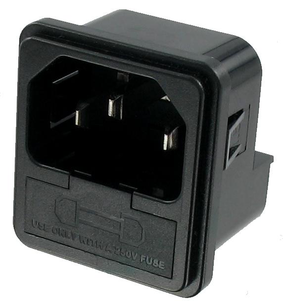 Qualtek Electronics-723WA-15/48 Spannungsversorgungseingangsmodule Power Entry Module Unfiltered M 3 POS 250VAC 10A Fuse ST 1 Port