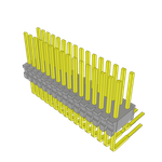Conn Unshrouded Header HDR 32 POS 1.27mm Solder RA Side Entry Thru-Hole Tube