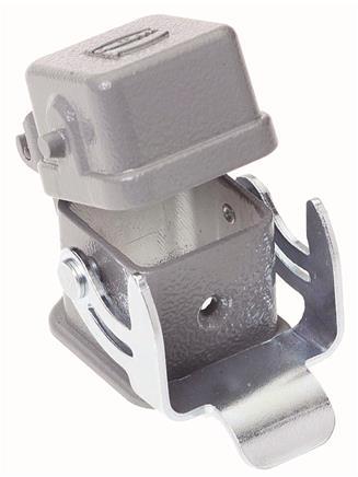 HARTING-09200030306 Schrumpfbalgenadapter Housing With Cover 180° 3A Shell Size Powder Zinc Die Cast Han®
