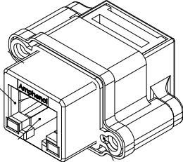 Amphenol-MRJR53800C Steckverbinder, Telefon und Telekommunikation Conn RJ-45 RCP 8 POS 1.27mm Solder RA Thru-Hole 8 Terminal 1 Port Cat 6a Box