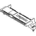 Conn SAS RCP 29 POS 0.8mm Solder RA SMD 29 Terminal 1 Port Tray