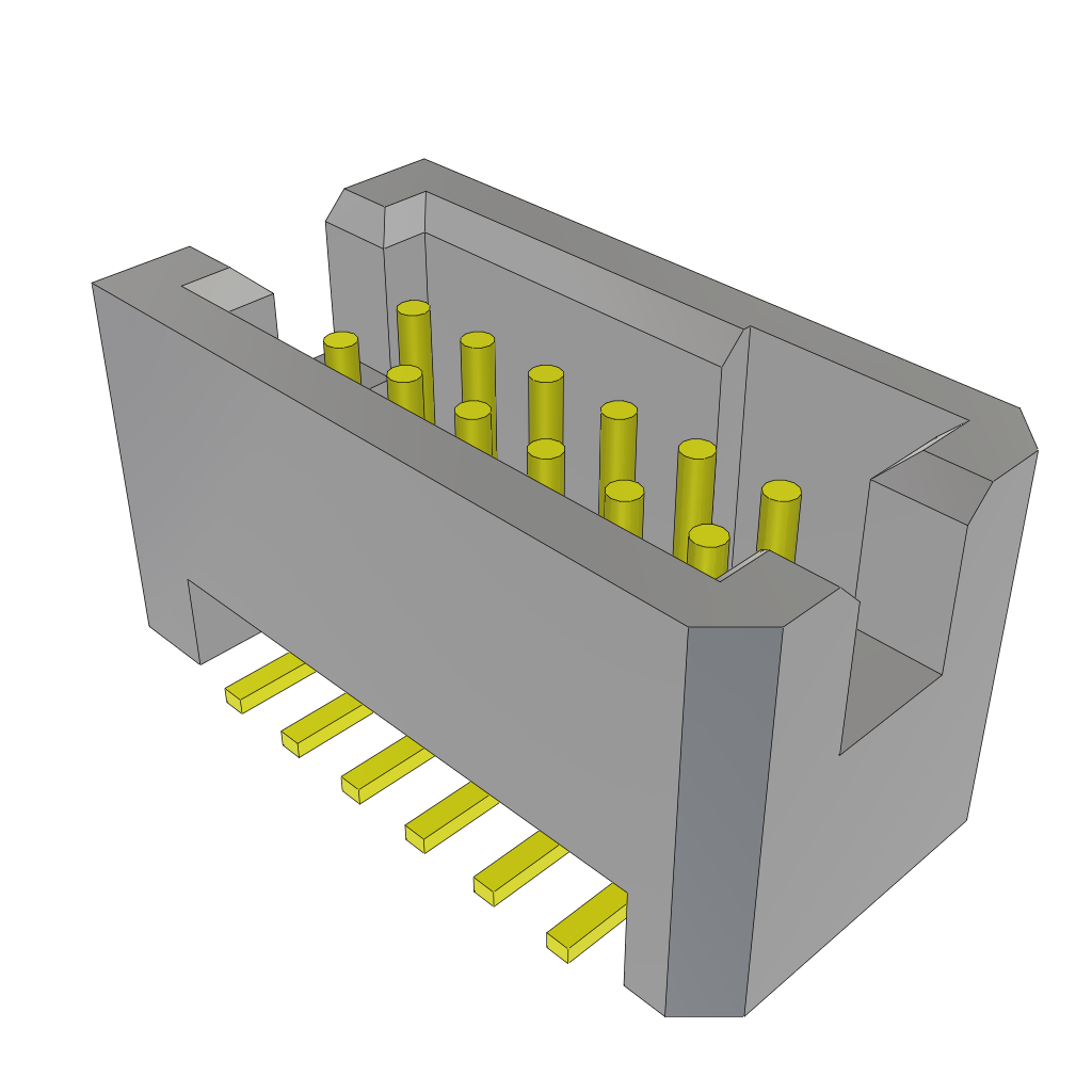 Samtec-TFC-106-02-F-D Steckverbinderleisten und Leiterplattenbuchsen Conn Shrouded Header HDR 12 POS 1.27mm Solder ST SMD Tube