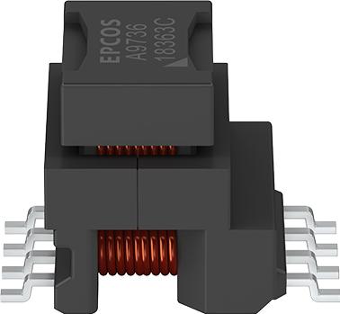 TDK-B78308A2387A003 Transformador de conmutación Switching Transformer 1:1.07 0.26Ohm Prim. DCR 0.35Ohm Sec. DCR 8 Terminal Gull Wing SMD Automotive AEC-Q200