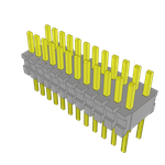 Conn Unshrouded Header HDR 24 POS 1.27mm Solder ST Top Entry Thru-Hole Tube