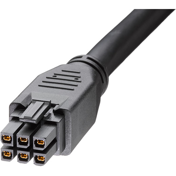 Molex-2451360610 Cable Assembly AC Power Cable Assembly 1m Mega-Fit to Mega-Fit 6 to 6 POS F-F Crimp-Crimp 12AWG