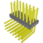 Conn Unshrouded Header HDR 21 POS 2.54mm Solder RA Side Entry Thru-Hole Bulk