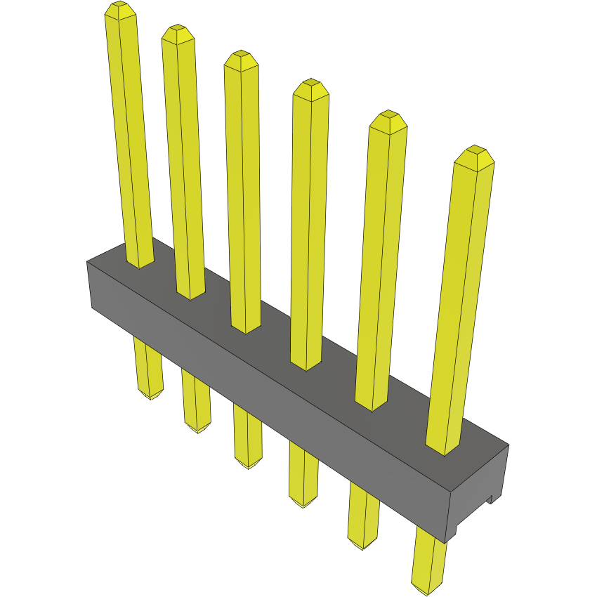 Samtec-MTMM-106-07-L-S-275 Cabezales del conector y receptáculos PCB Conn Unshrouded Header HDR 6 POS 2mm Solder ST Top Entry Thru-Hole Bulk