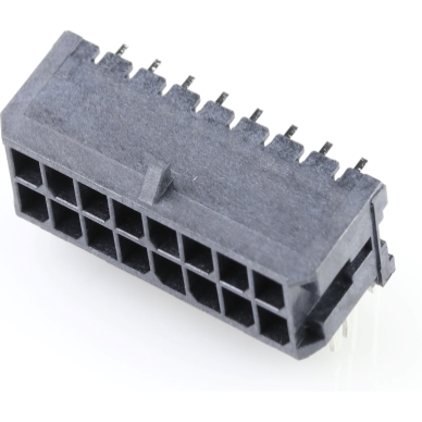 Molex-43045-1623 Steckverbinderleisten und Leiterplattenbuchsen Conn Wire to Board HDR 16Power POS 3mm Solder RA Side Entry Thru-Hole Micro-Fit 3.0 Tray