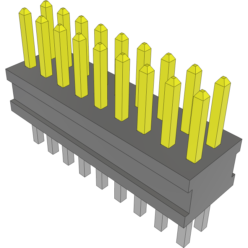 Samtec-FTSH-109-01-L-D Cabezales del conector y receptáculos PCB Conn Unshrouded Header HDR 18 POS 1.27mm Solder ST Top Entry Thru-Hole Tube