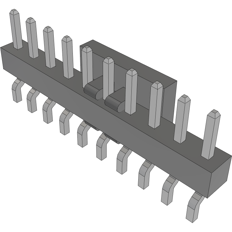 Samtec-MMT-110-01-T-SH-P Connector Headers and PCB Receptacles Conn Unshrouded Header HDR 10 POS 2mm Solder RA Side Entry SMD Tube