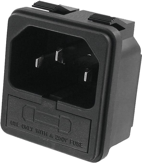 Qualtek Electronics-723W-X2/03 Spannungsversorgungseingangsmodule Power Entry Module Unfiltered M 3 POS 250VAC 10A Fuse ST 1 Port