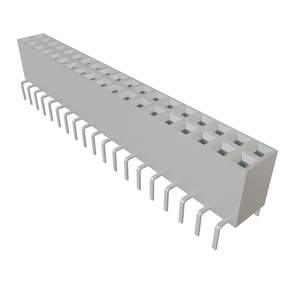 Samtec-BCS-119-L-D-PE 连接器插头及 PCB 插座 Conn Socket Strip SKT 38 POS 2.54mm Solder ST Top Entry Thru-Hole TIGER CLAW™ Tube