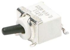 C&K-GT11MSABETR Switch Toggle Switch Toggle ON None ON SPDT Round Lever Gull Wing 20VAC 20VDC 0.4VA PC Mount with Bracket T/R