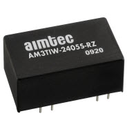 Aimtec-AM3TIW-2424DH30-RZ DC/DC-Wandler und Spannungsreglermodul Module DC-DC 24VIN 2-OUT 24V/-24V -0.063A/0.063A 3W 8-Pin DIP Module