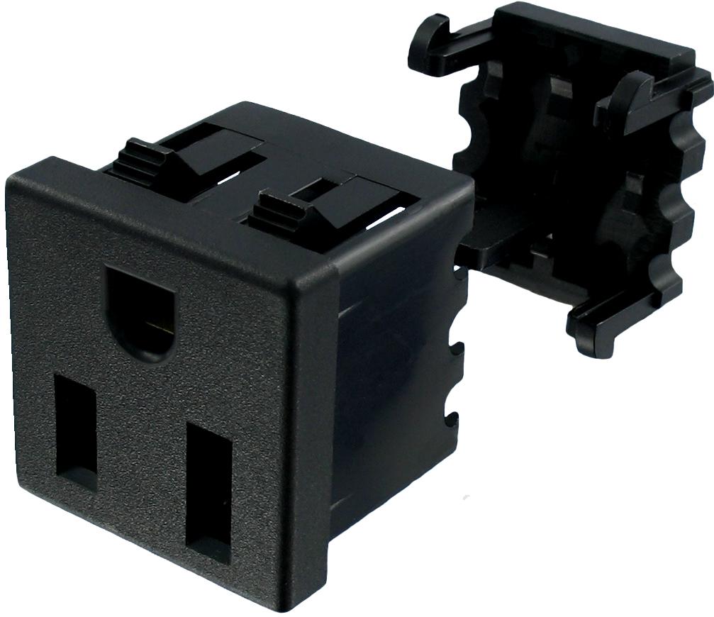 Qualtek Electronics-739W-X2/40 Steckverbinder Conn NEMA 5-20R RCP 3 POS ST Panel Mount 6 Terminal 1 Port Bulk