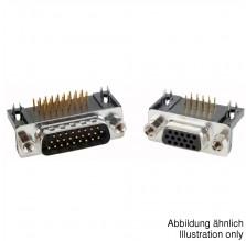 CONEC-301A10889X Conector D-subminiatura Conn D-Sub PIN 44 POS Solder RA Thru-Hole 44 Terminal 1 Port