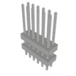 Conn Board Stacker HDR 12 POS 2mm Solder ST Top Entry Thru-Hole Bulk