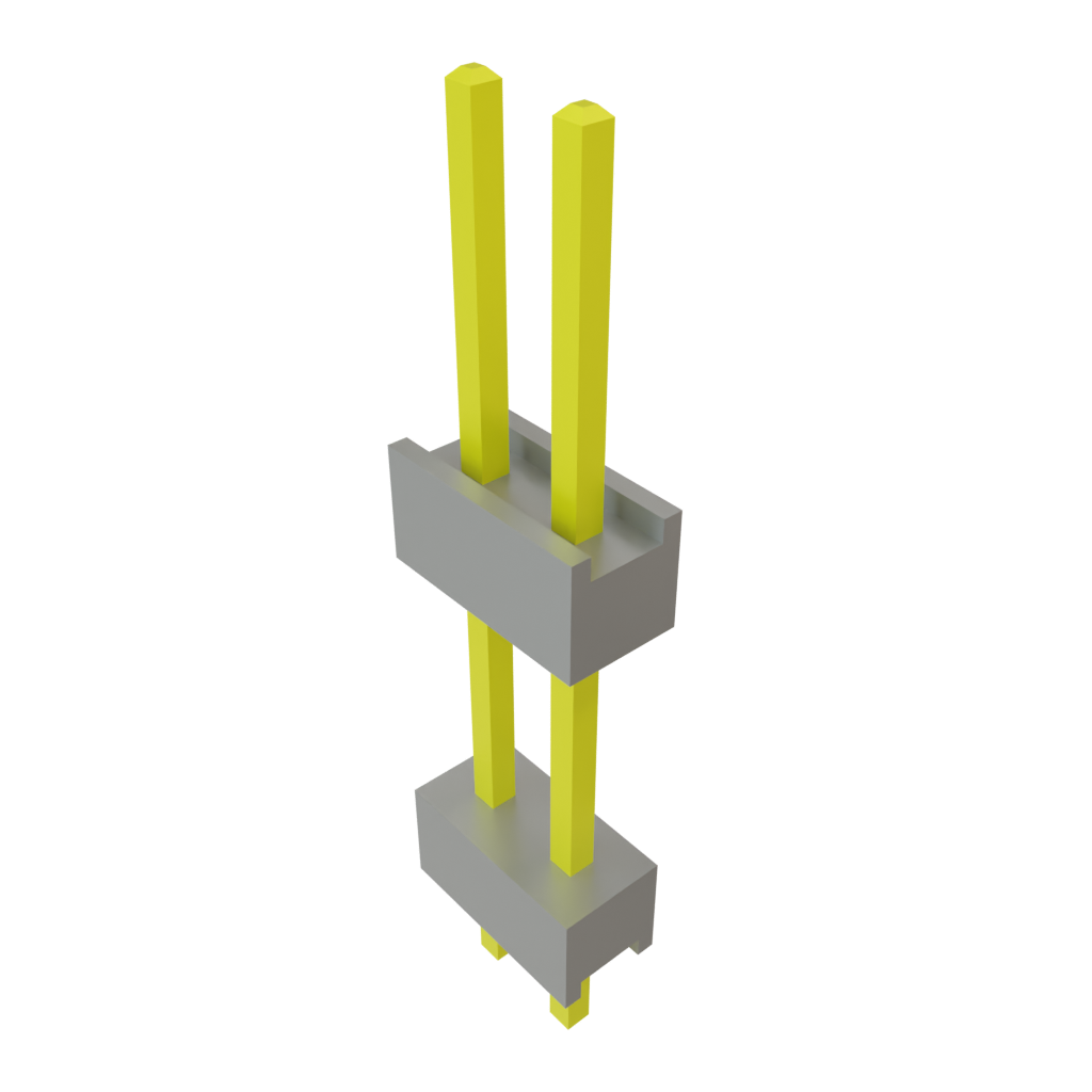 Samtec-DW-02-10-S-S-450 连接器插头及 PCB 插座 Conn Board Stacker HDR 2 POS 2.54mm Solder ST Top Entry Thru-Hole Bulk
