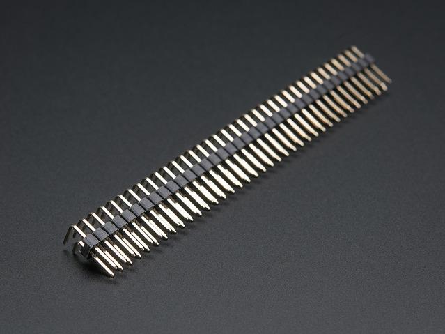 Adafruit Industries-1541 Steckverbinderleisten und Leiterplattenbuchsen Break-away 0.1 2x36-pin strip right-angle male header (5 pack)