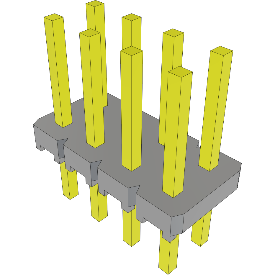 Samtec-MTLW-104-07-G-D-230 Steckverbinderleisten und Leiterplattenbuchsen Conn Unshrouded Header HDR 8 POS 2.54mm Solder ST Top Entry Thru-Hole Bulk