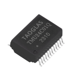 Telecom Transformer 1CT:1CT 1Ohm Prim. DCR 1Ohm Sec. DCR 24 Terminal Gull Wing SMD