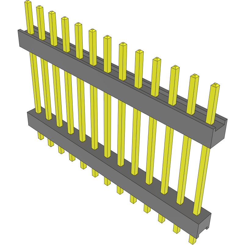 Samtec-DW-13-11-L-S-650 连接器插头及 PCB 插座 Conn Board Stacker HDR 13 POS 2.54mm Solder ST Top Entry Thru-Hole Bulk