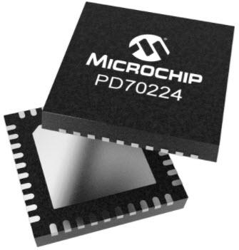 Microchip Technology-PD70224LILQ-TR Power Over Ethernet - PoE Controllers Power Over Ethernet PSE Controller 57V 95W 32-Pin QFN EP
