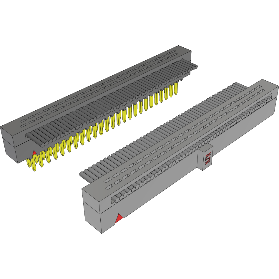 Samtec-FFMD-25-T-10.00-01-N Montaje de cables de cinta/plano Cable Assembly 0.25m 30AWG 0.64mm 50 to 50 POS IDC Connector to IDC Connector F-M TIGER EYE™ Clamshell