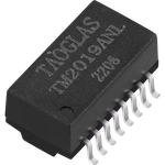 Telecom Transformer 1CT:1CT 1.2Ohm Prim. DCR 1.2Ohm Sec. DCR 16 Terminal Gull Wing SMD