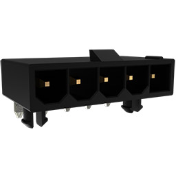 Amphenol Communications Solutions-10136646-05224LF Cabezales del conector y receptáculos PCB Conn Wire to Board HDR 5 POS 4.2mm Solder RA Side Entry Thru-Hole Minitek® Tray