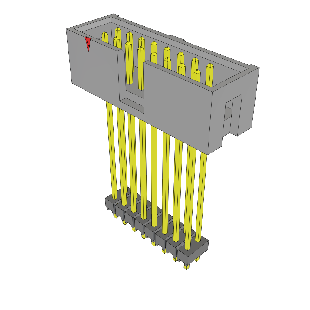 Samtec-ZST-108-09-L-D-1340 Steckverbinderleisten und Leiterplattenbuchsen Conn Elevated Shrouded Header HDR 16 POS 2.54mm Solder ST Thru-Hole Bulk