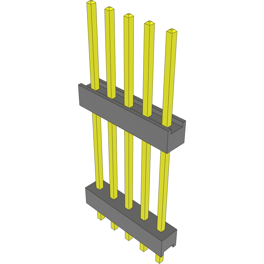 Samtec-DW-05-20-L-S-665 Steckverbinderleisten und Leiterplattenbuchsen Conn Board Stacker HDR 5 POS 2.54mm Solder ST Top Entry Thru-Hole Bulk