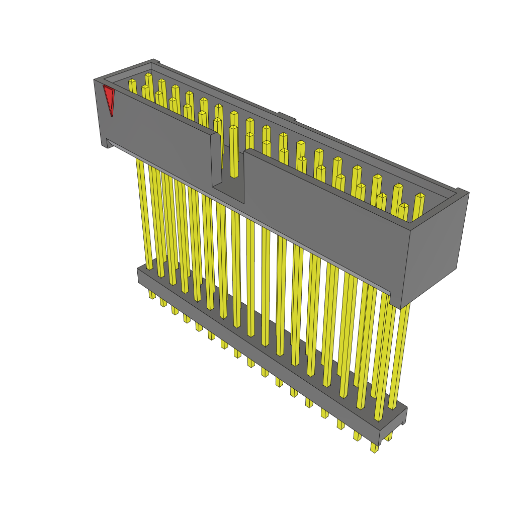 Samtec-ZSS-117-08-T-D-1215 Steckverbinderleisten und Leiterplattenbuchsen Conn Elevated Shrouded Header HDR 34 POS 2.54mm Solder ST Top Entry Thru-Hole Bulk