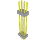 Conn Board Stacker HDR 6 POS 2mm Solder ST Top Entry Thru-Hole Bulk
