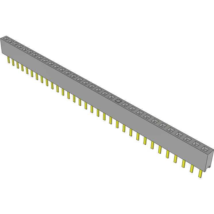 Samtec-MMS-132-01-F-SV-21 Embases de raccordement et réceptacles PCB Conn Socket Strip SKT 32 POS 2mm Solder ST Thru-Hole Tube