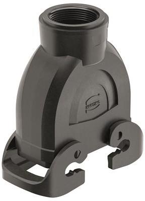 HARTING Technology Group-19430160737 Backshells Hood 180° 16B Shell Size Glass Filled Nylon/Glass Filled Polyamide Double Lock Han-Eco®