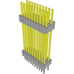Conn Board Stacker HDR 20 POS 1.27mm Solder ST Thru-Hole Tube