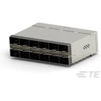 TE Connectivity-3-2347721-1 Telecomunicaciones y teléfono del conector SFP56 STACKED 2X6 RECEPTACLE ASSEMBLY