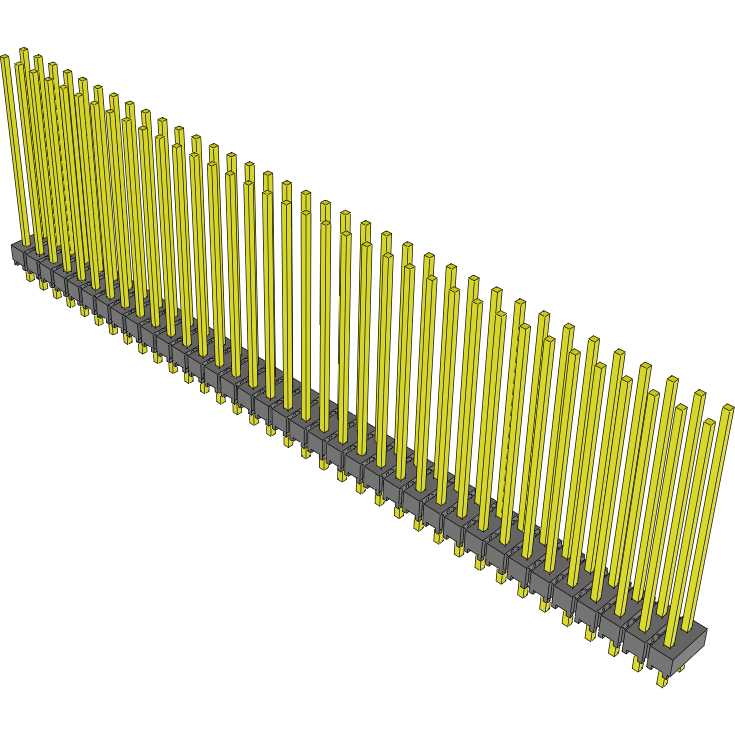 Samtec-MTSW-136-28-L-D-940 Steckverbinderleisten und Leiterplattenbuchsen Conn Unshrouded Header HDR 72 POS 2.54mm Solder ST Top Entry Thru-Hole Bulk