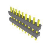 Conn Board Stacker HDR 9 POS 2.54mm Solder ST Top Entry Thru-Hole Bulk