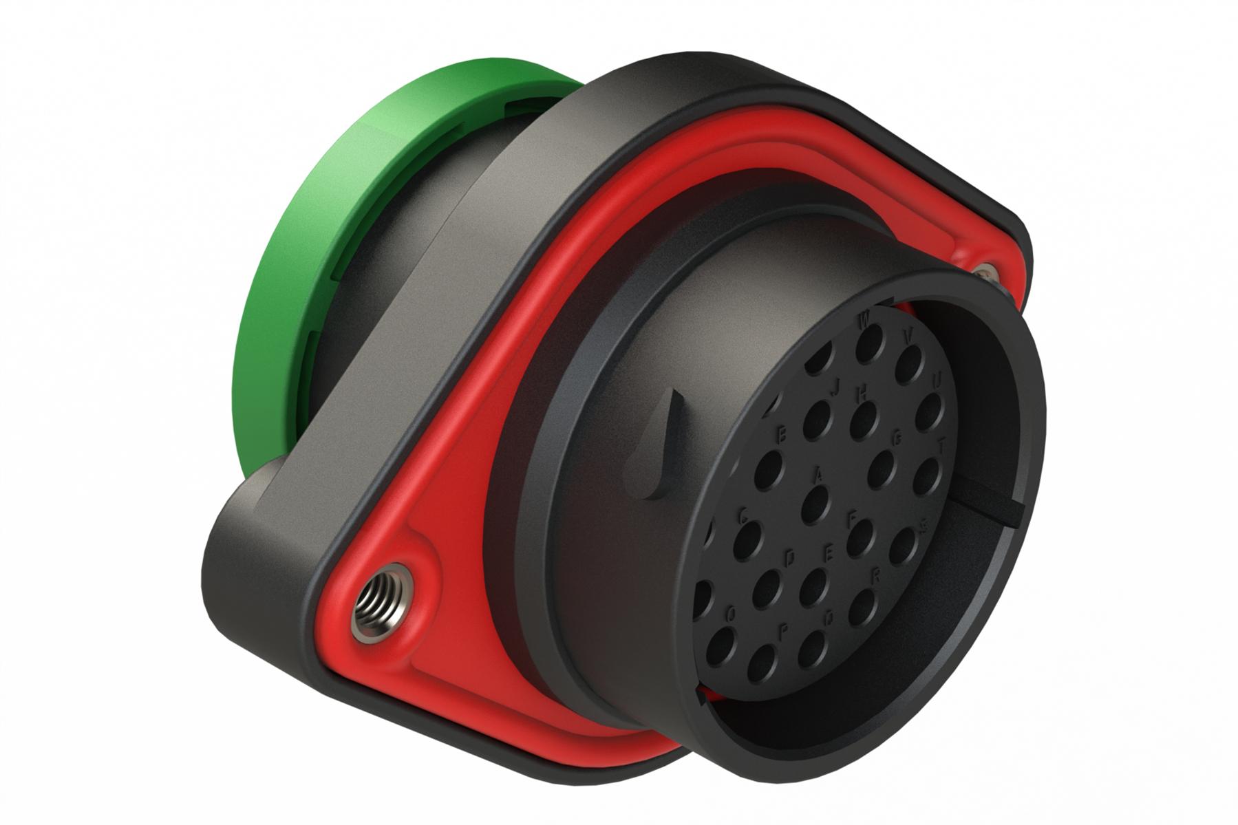 Amphenol-AHDP02-24-23SN-BRA Steckverbinder, rund Conn Circular SKT 23 POS Crimp ST Panel Mount 23 Terminal 1 Port DuraMate™ Box