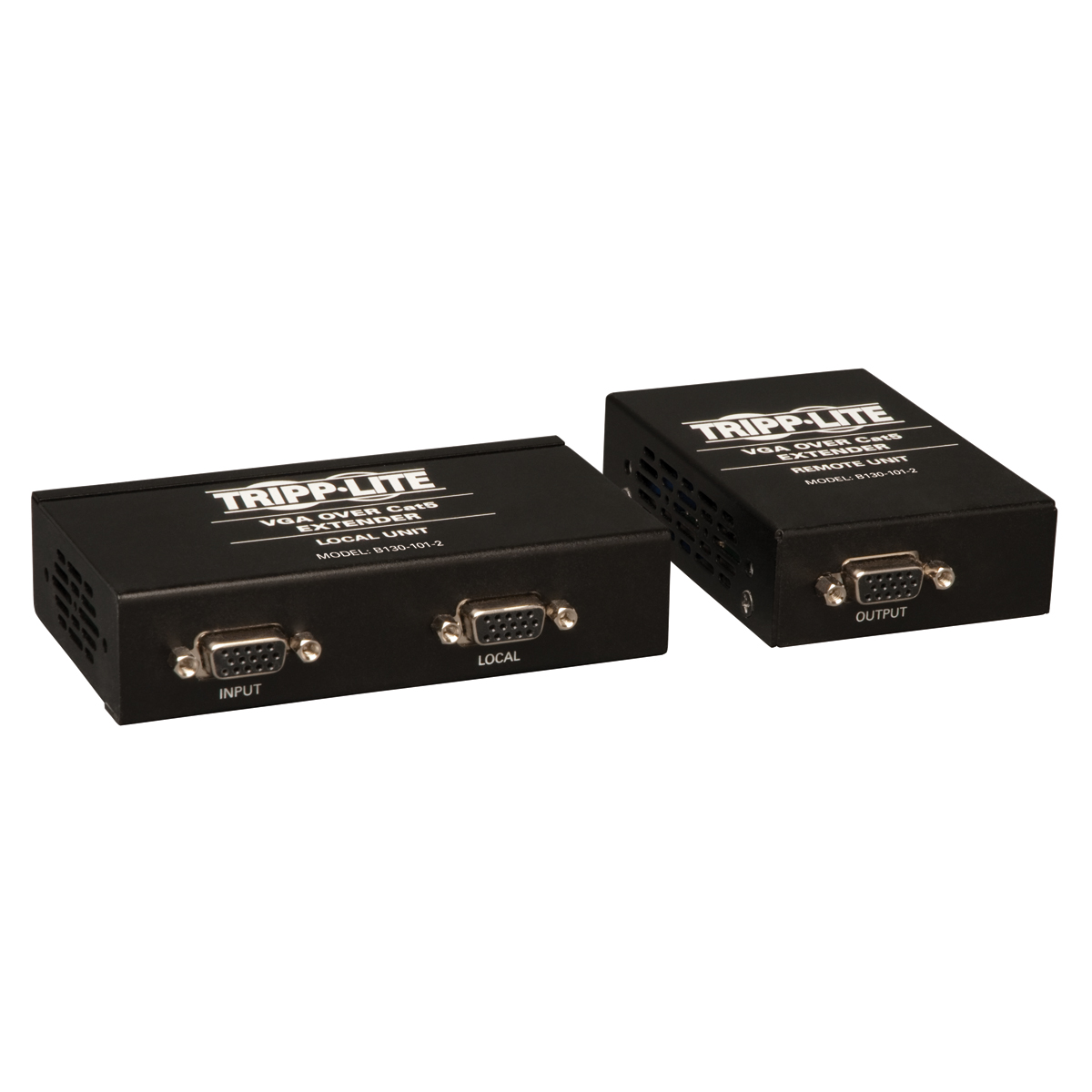 Eaton-B130-101-2 Schnittstellenmodule VGA over Cat5/Cat6 Extender Kit, Box-Style Transmitter and Receiver with EDID, 1920x1440 at 60Hz, Up to 1000-ft., TAA